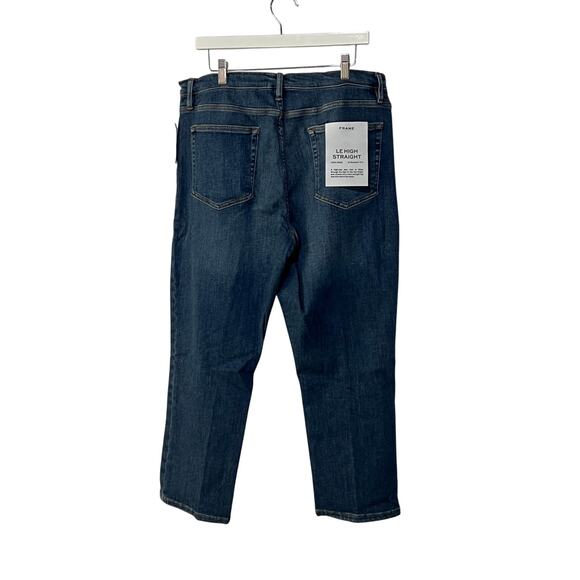 FRAME WOMENS 34 LE HIGH-RISE STRAIGHT FIT ANKLE JEANS BESTIA MEDIUM BLUE DENIM - Picture 6 of 12